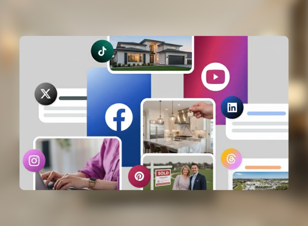 Social media management services customized for each real estate platform