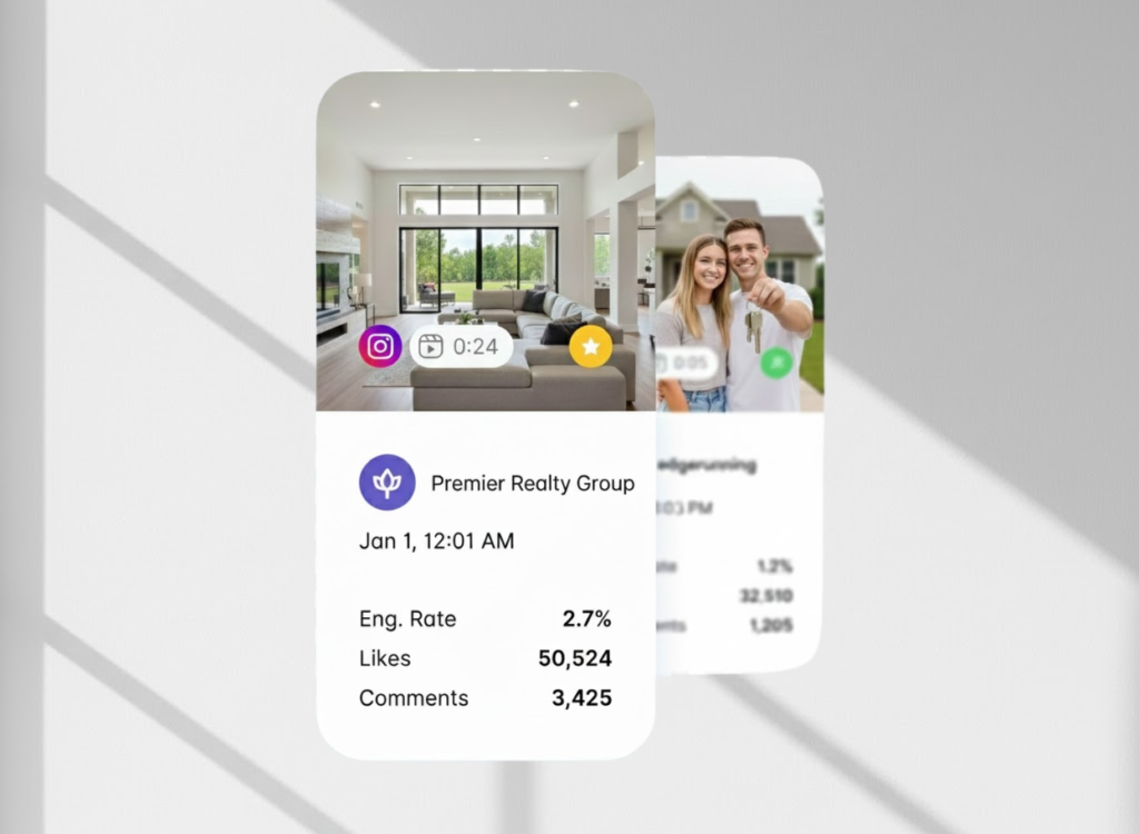 Social media content building emotional connections with real estate audience
