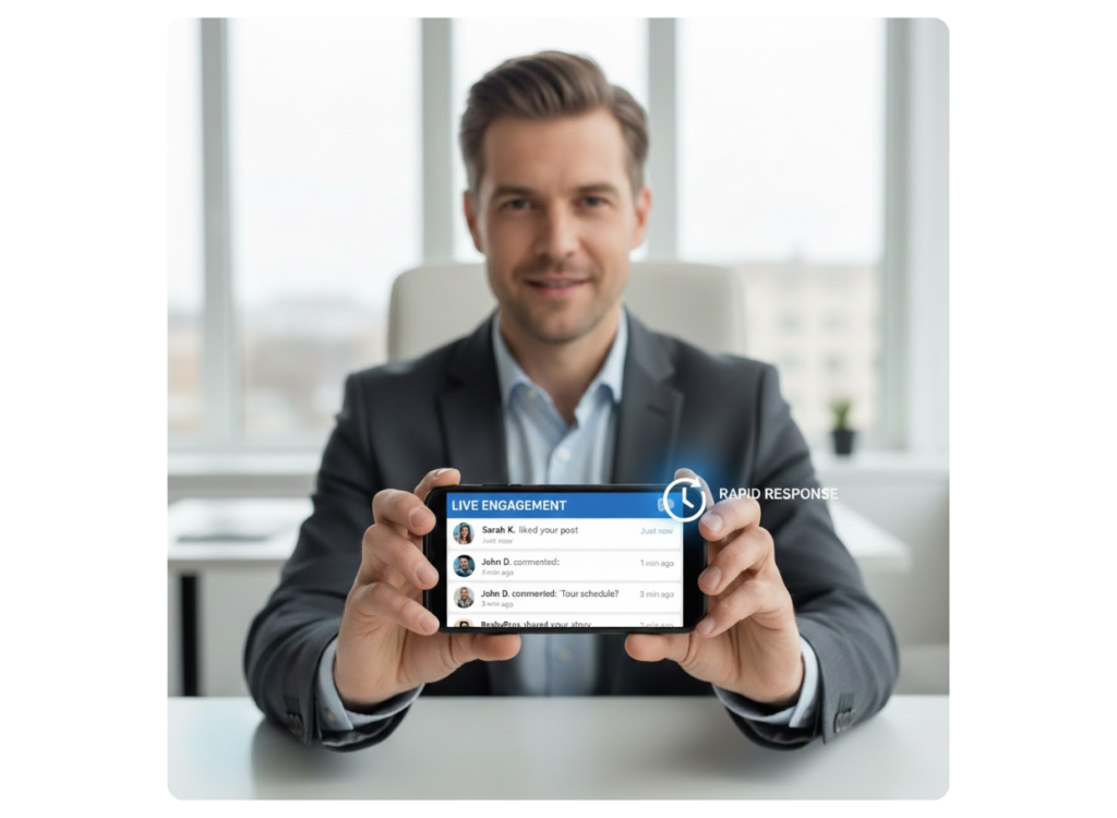 Round-the-clock social media support team for real estate marketing