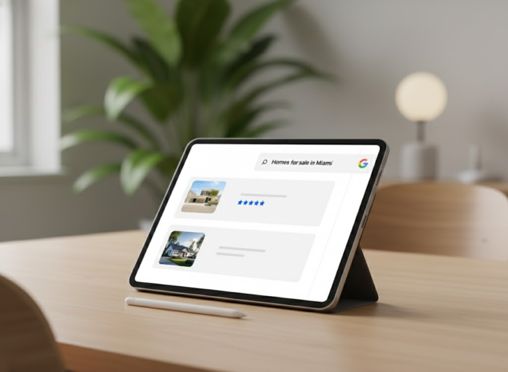 SEO and AI optimized real estate website driving targeted traffic