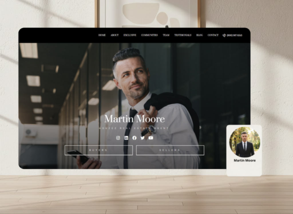 Showcasing unique real estate branding on a professional website