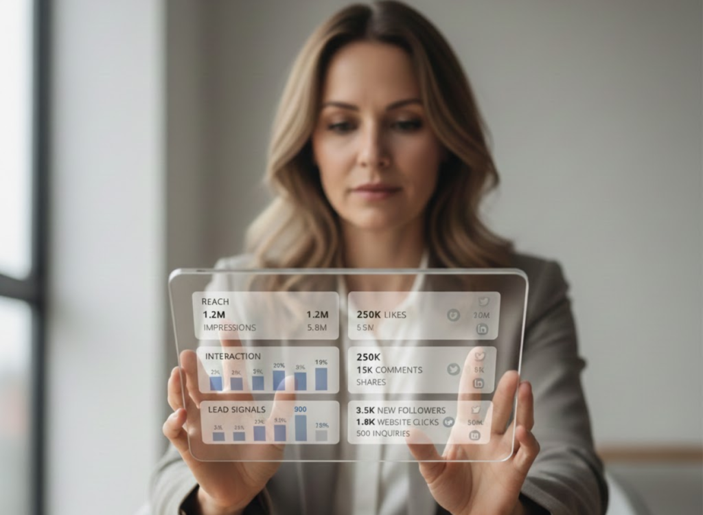 Platform-optimized social media marketing generating quality real estate leads