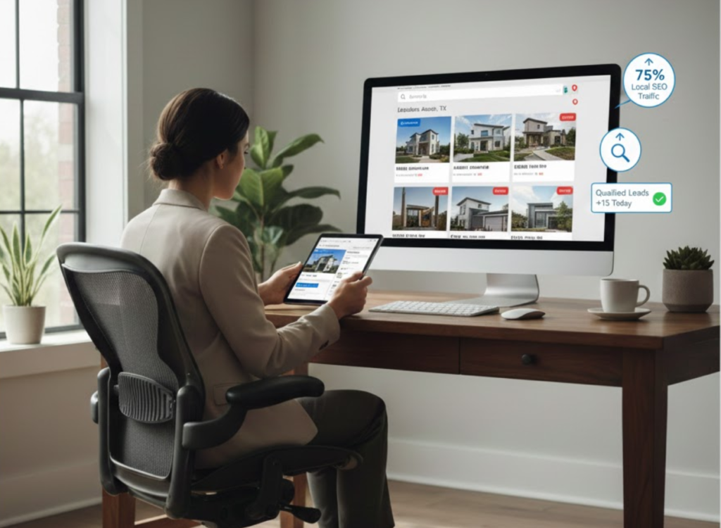 Website converting visitors into real estate inquiries through clear CTAs